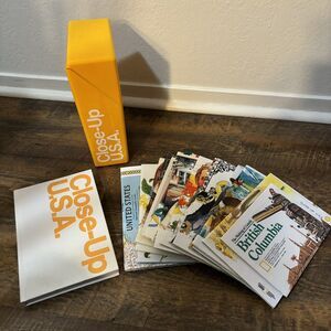 Vintage National Geographic Society Close-Up USA Map Box Set 1986